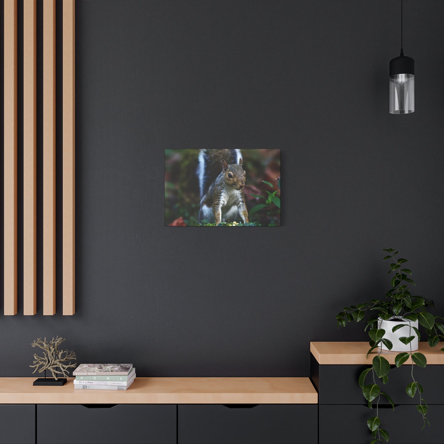 Squirrel Wildlife Matte Canvas Print — Woodland Nature Wall Art