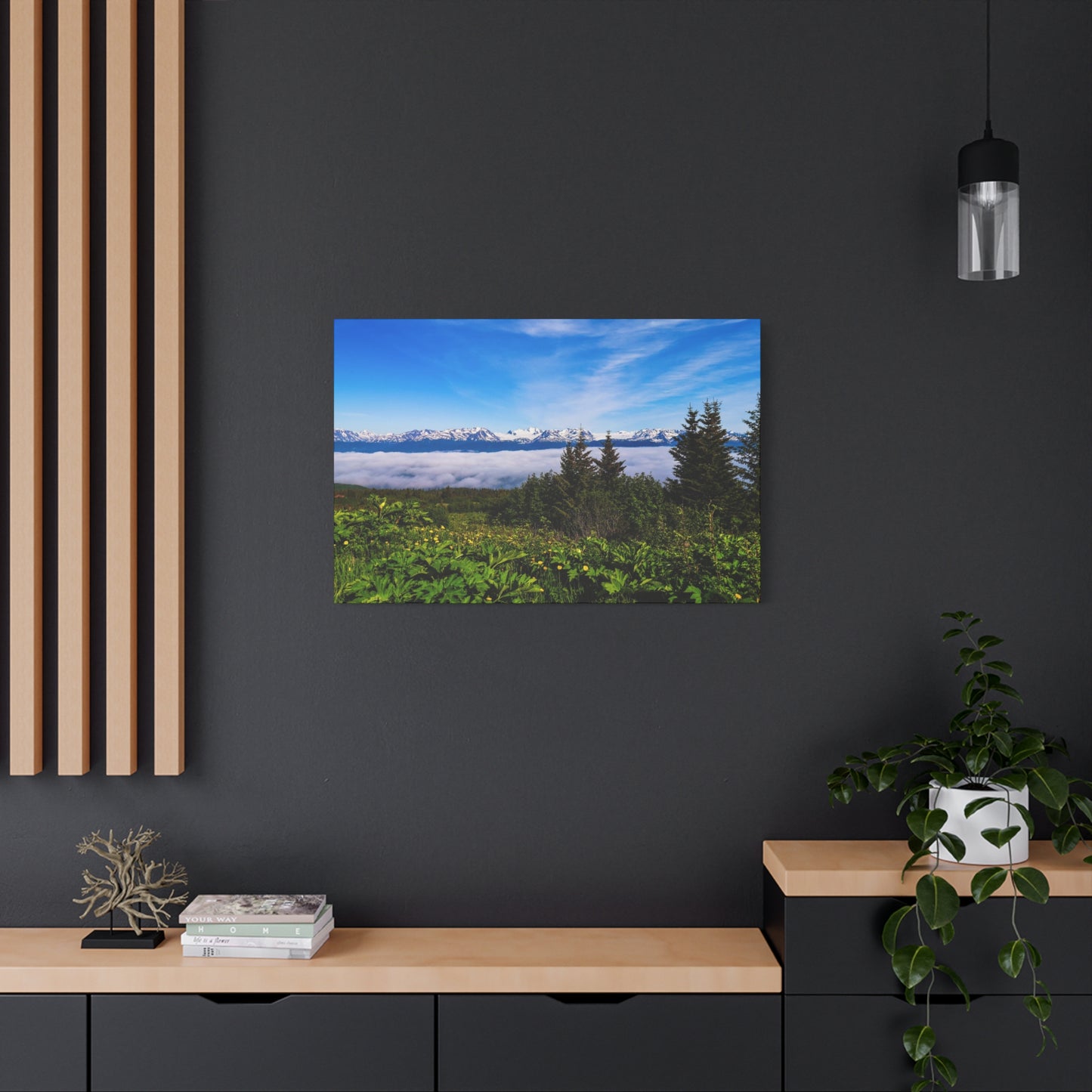 Mountain Meadow Canvas Wall Art ~ Panoramic Alaska Landscape Print