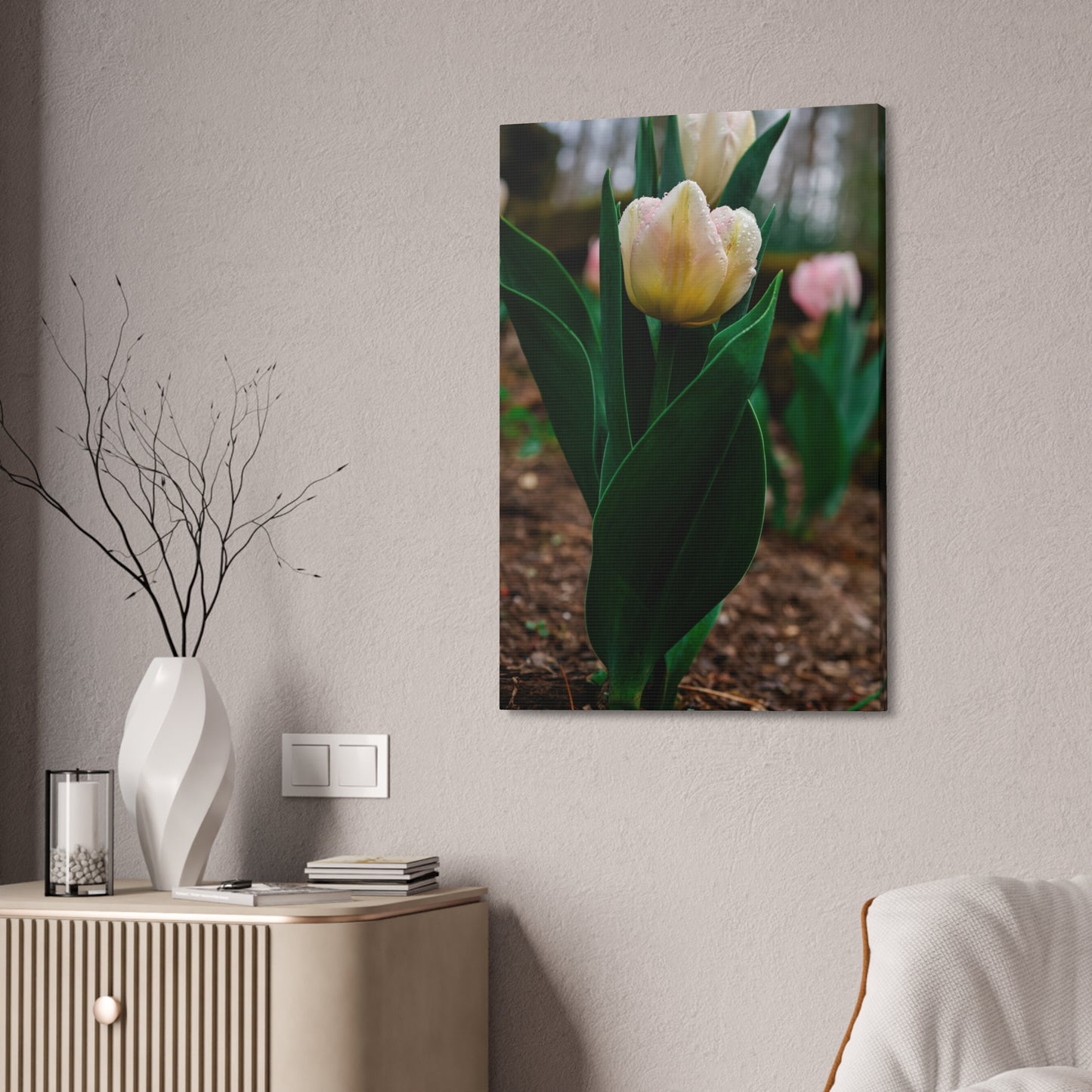 Tulip Blossom Spring Floral on canvas