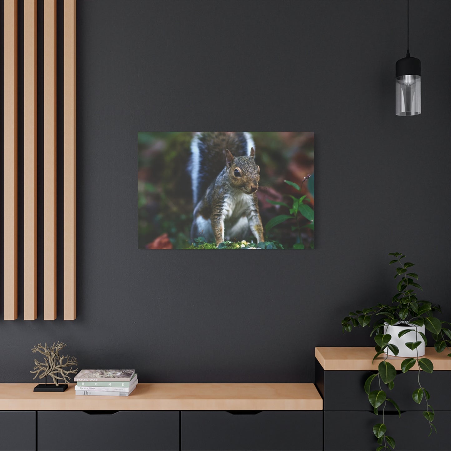 Squirrel Wildlife Matte Canvas Print — Woodland Nature Wall Art