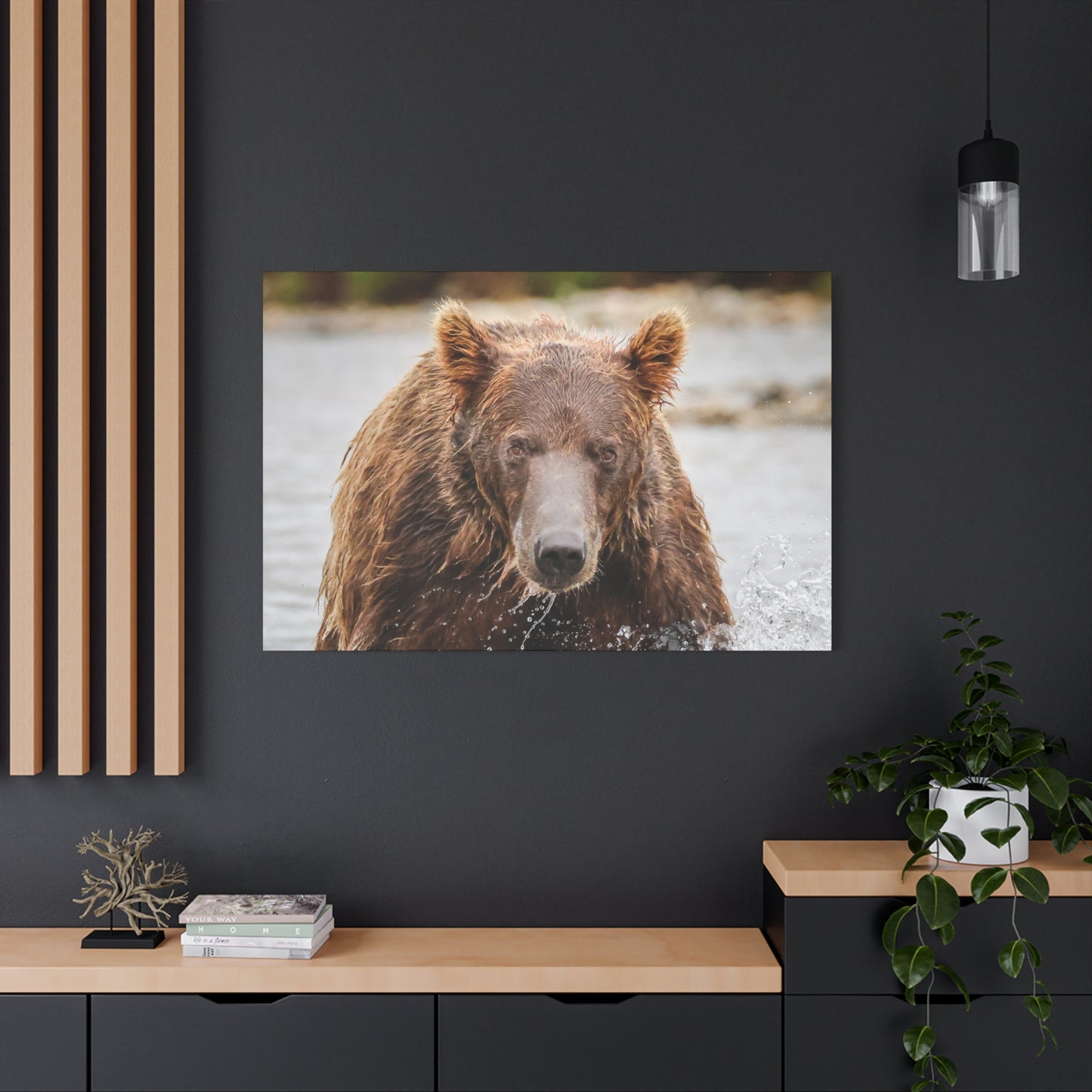 Katmai Brown Bear of Alaska Close-Up Matte Canvas Print ~ Wildlife Wall Art, 1.25" Stretched