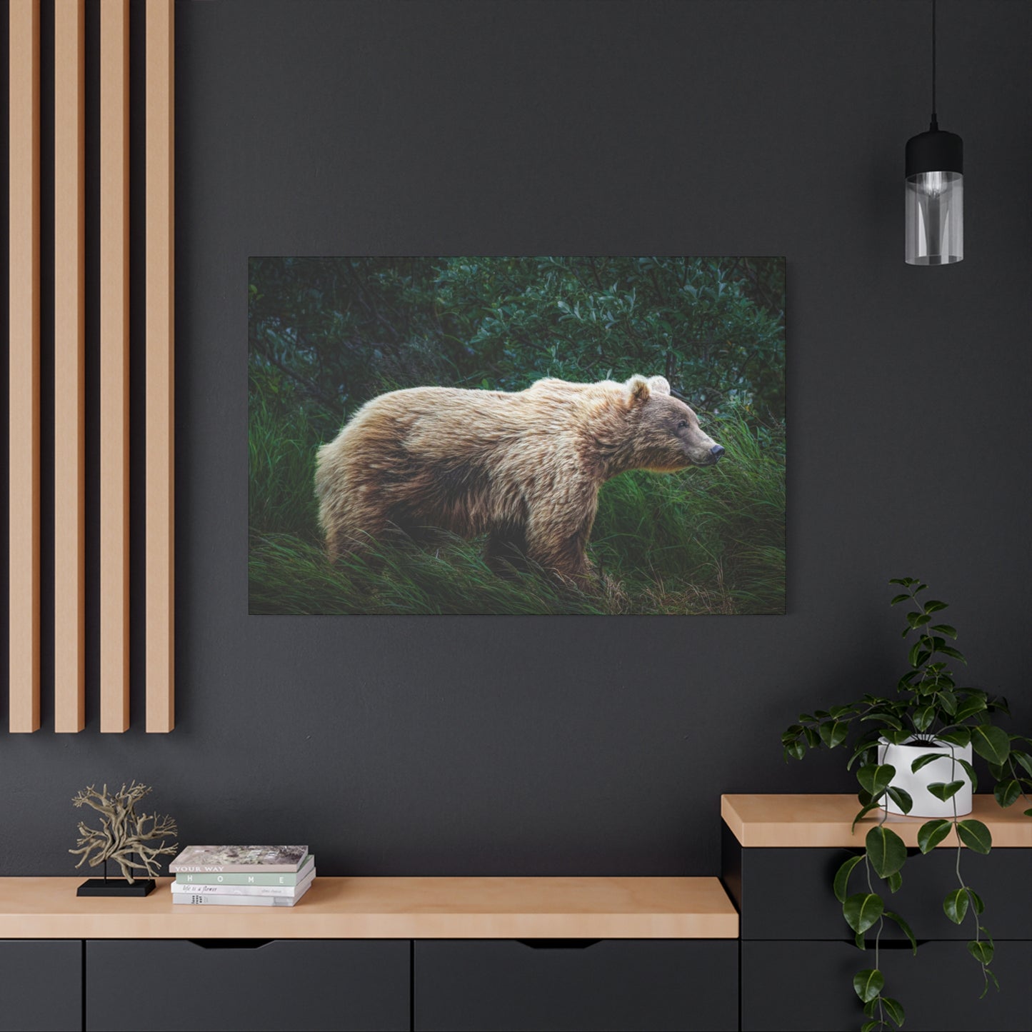Katmai Brown Bear Canvas Print ~ Wildlife Wall Art Matte Stretched 1.25"