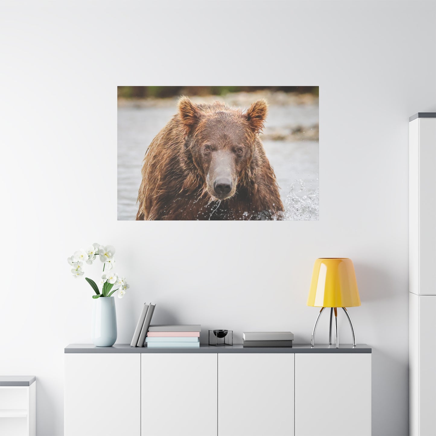 Katmai Brown Bear of Alaska Close-Up Matte Canvas Print ~ Wildlife Wall Art, 1.25" Stretched