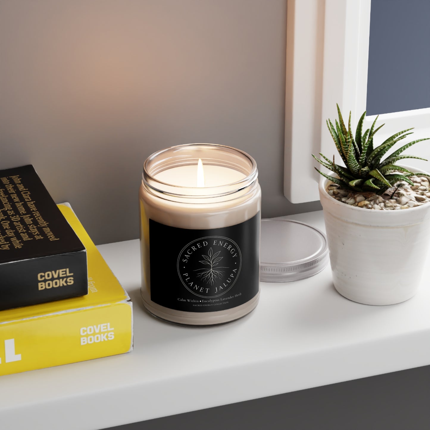 Sacred Energy Candle ~ Eco-Friendly Soy Candle for Calm & Grounding