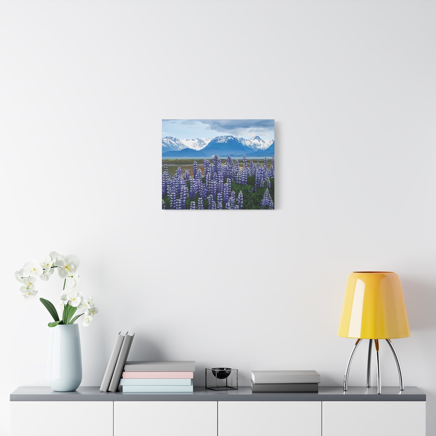 Lupine Coastal Canvas Print — Purple Wildflower Wall Art