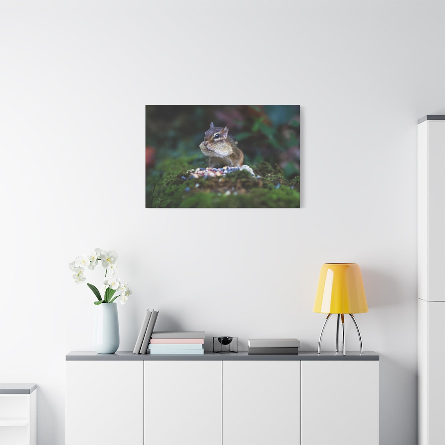 Chipmunk Close-Up Matte Canvas Wall Art ~ Cute Wildlife Photography