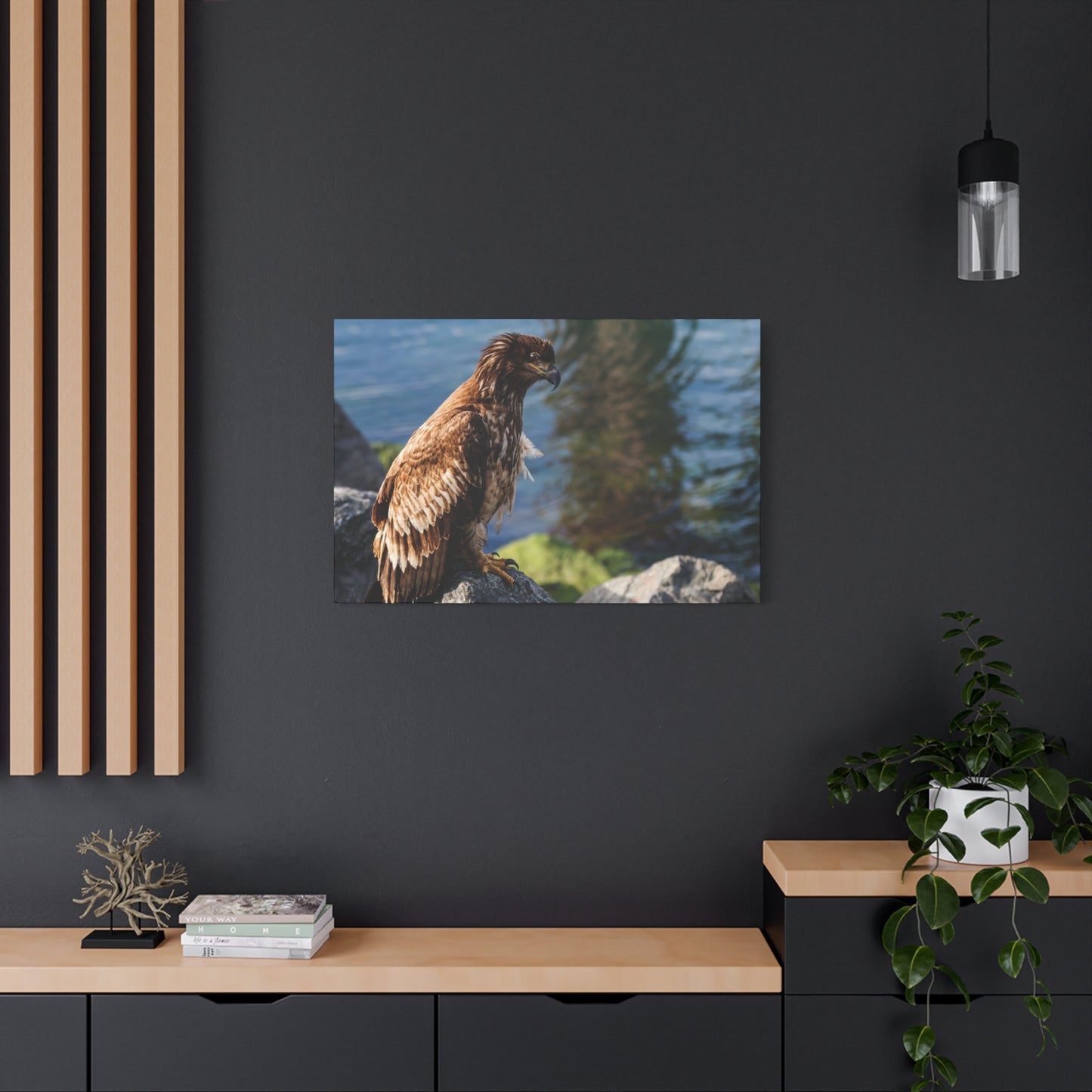 Bald Eagle Canvas Print — Coastal Wildlife Matte Stretched Art