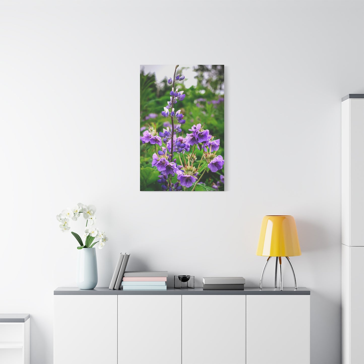 Purple Wildflower Canvas Print – A Quiet Botanical Study