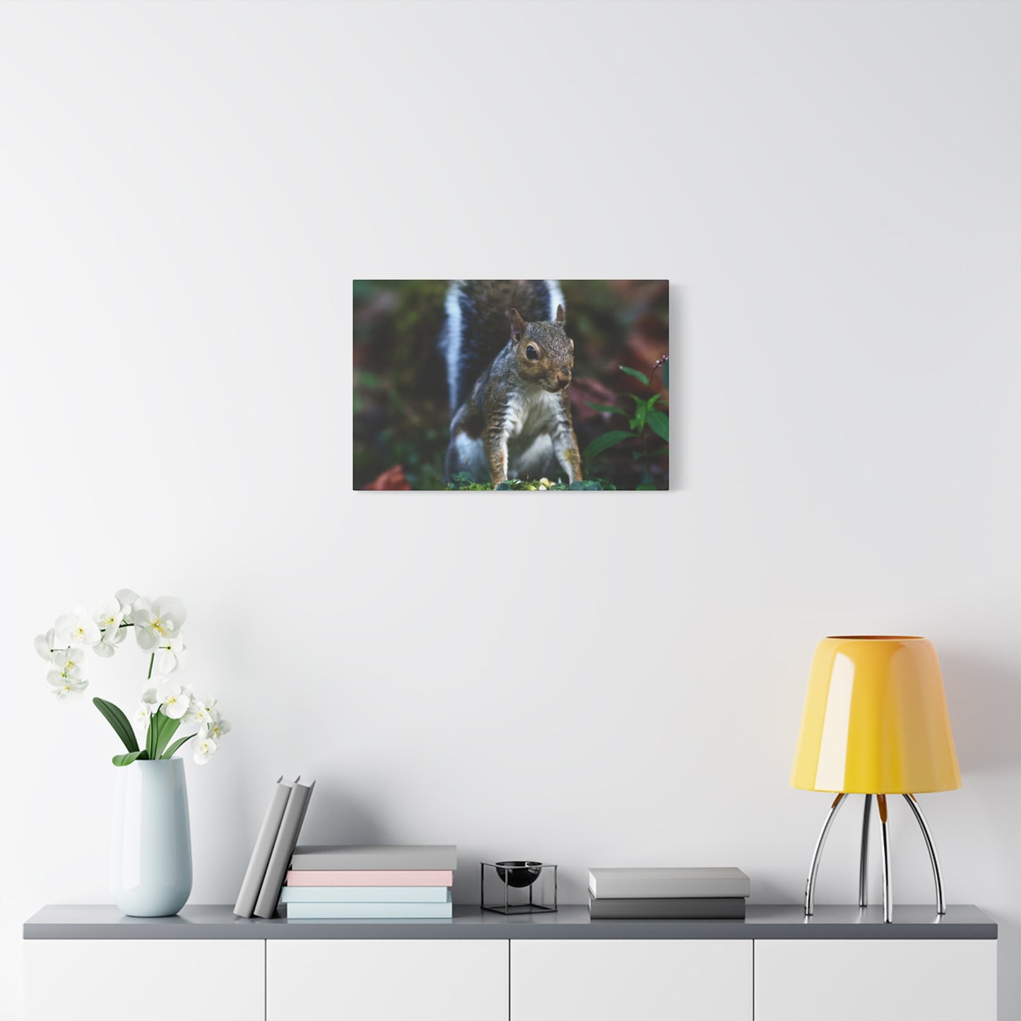 Squirrel Wildlife Matte Canvas Print — Woodland Nature Wall Art