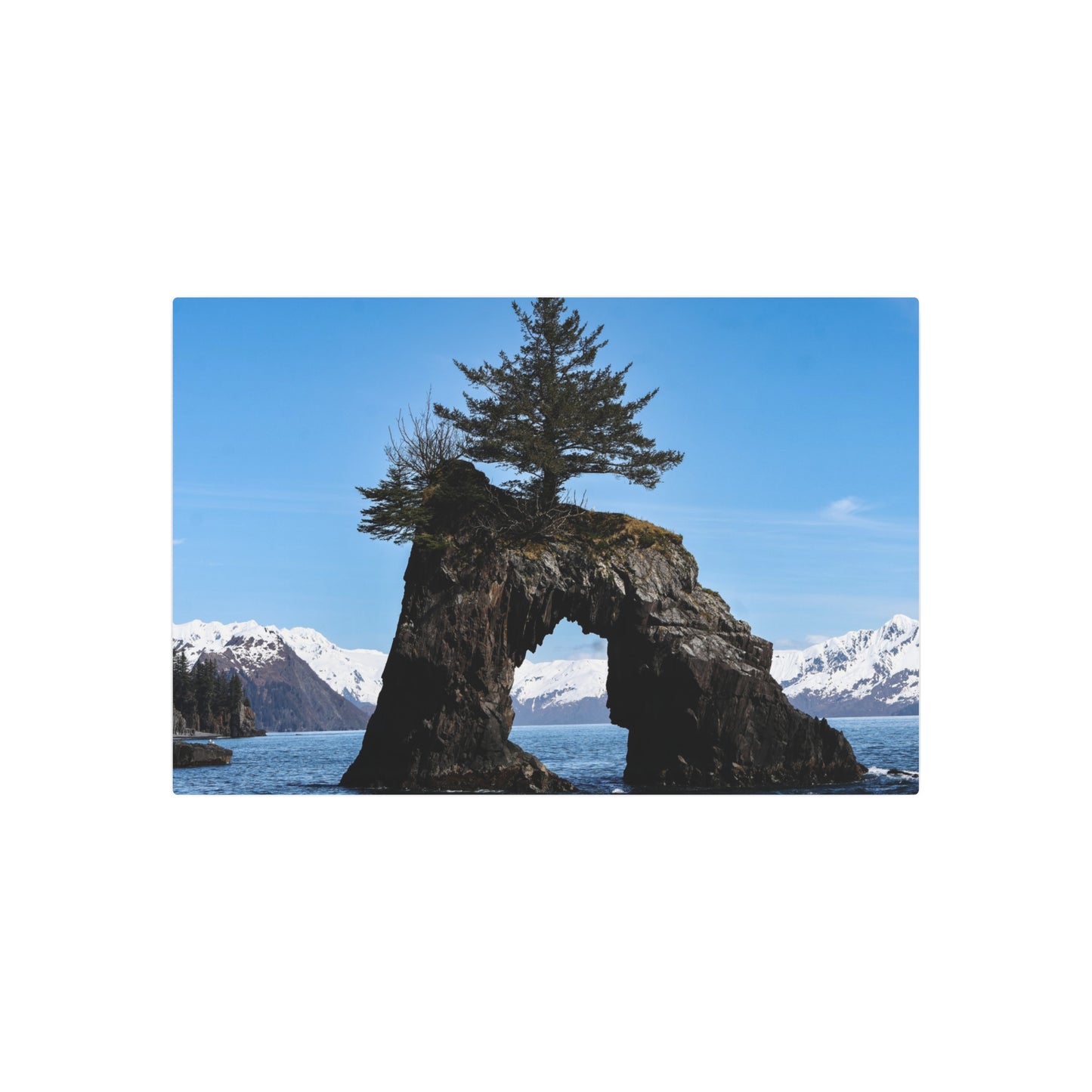 Metal Art Sign ~ Kenia Fjords Arch Rock Landscape Wall Art