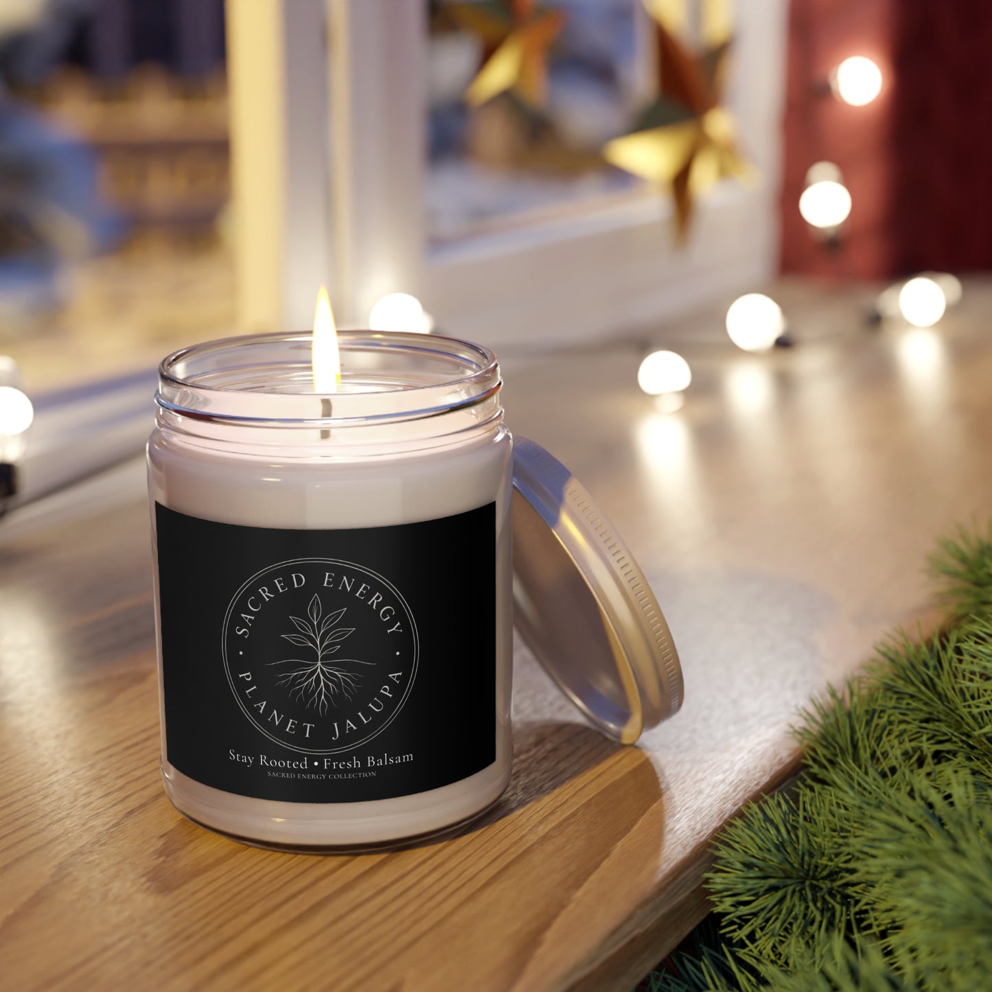 Sacred Energy Candle ~ Eco-Friendly Soy Candle for Calm & Grounding