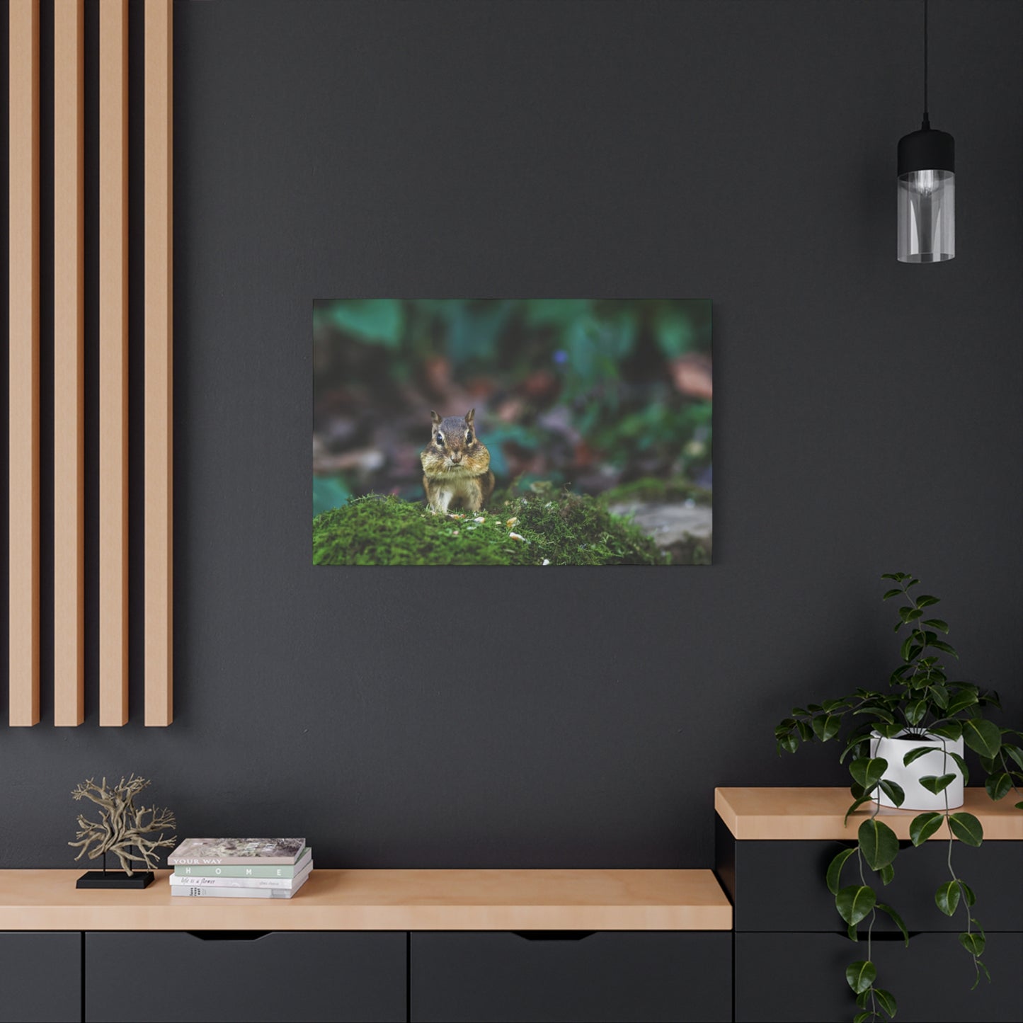 Chipmunk on Moss
