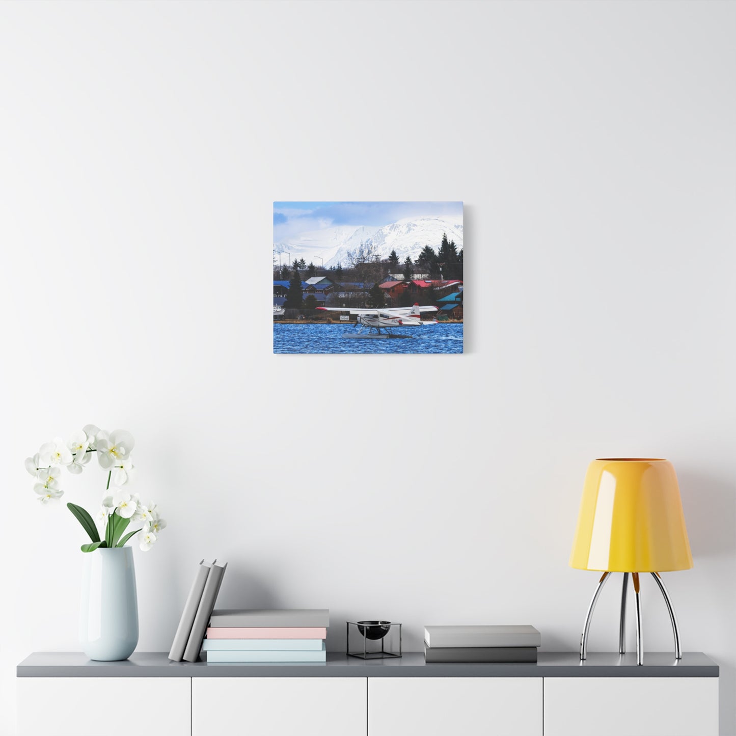 Seaplane Harbor Canvas Print ~ Alaska Mountain Lake Wall Art