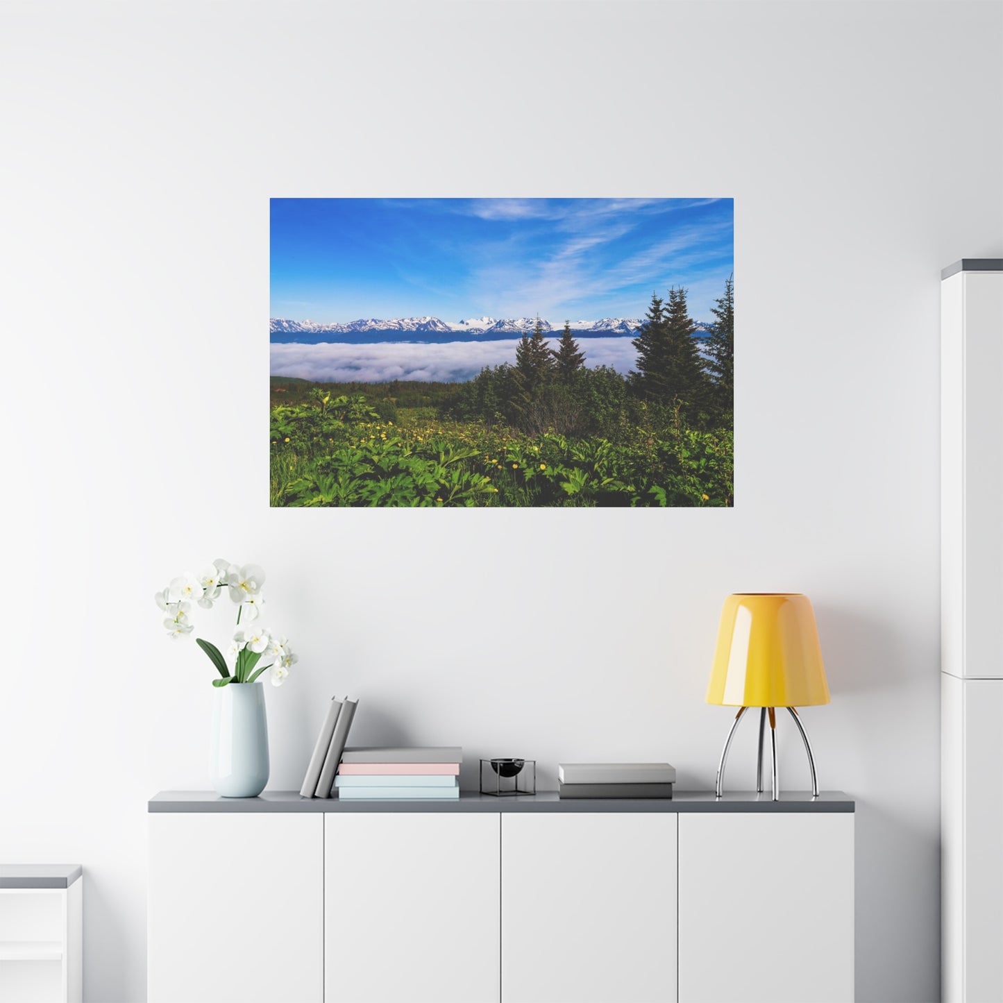 Mountain Meadow Canvas Wall Art ~ Panoramic Alaska Landscape Print