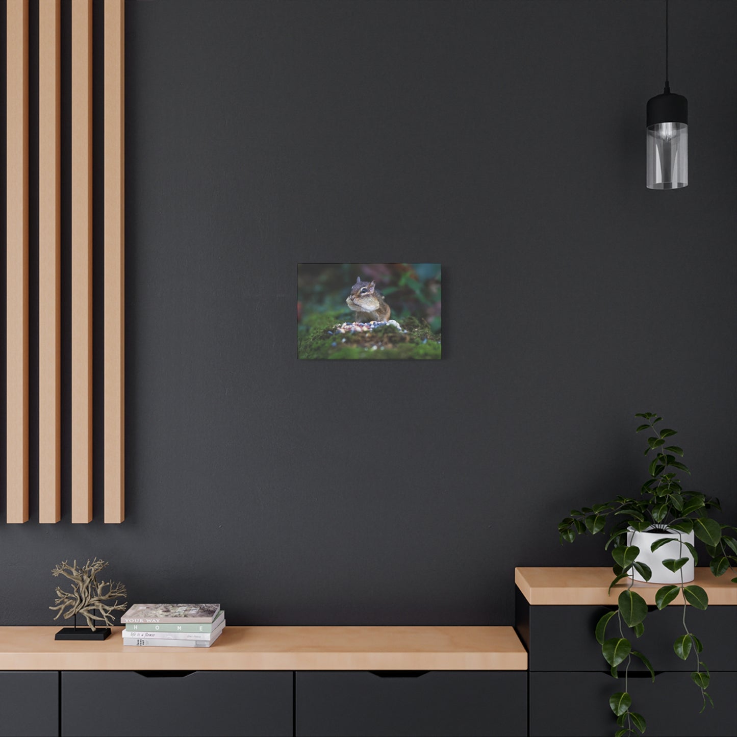 Curious Chipmunk Canvas Print – A Quiet Wildlife Moment