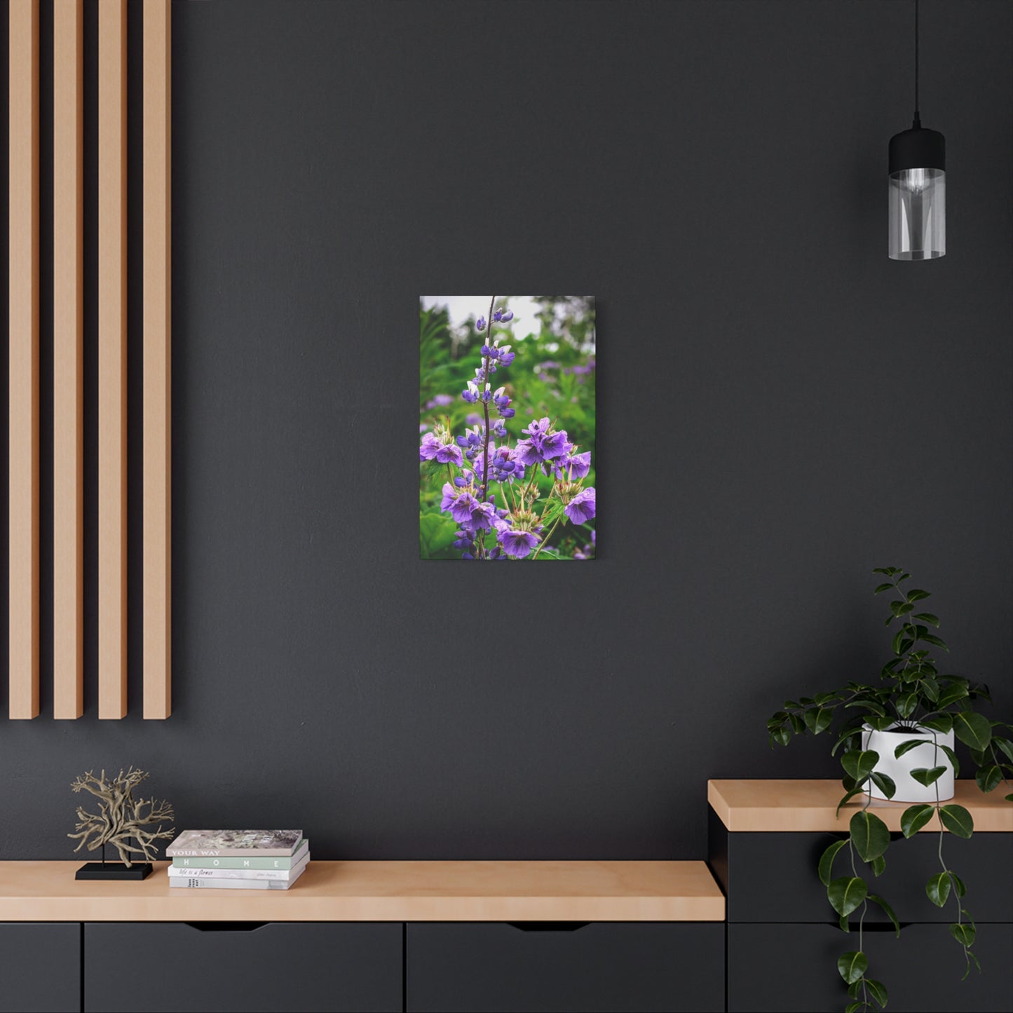 Purple Wildflower Canvas Print – A Quiet Botanical Study