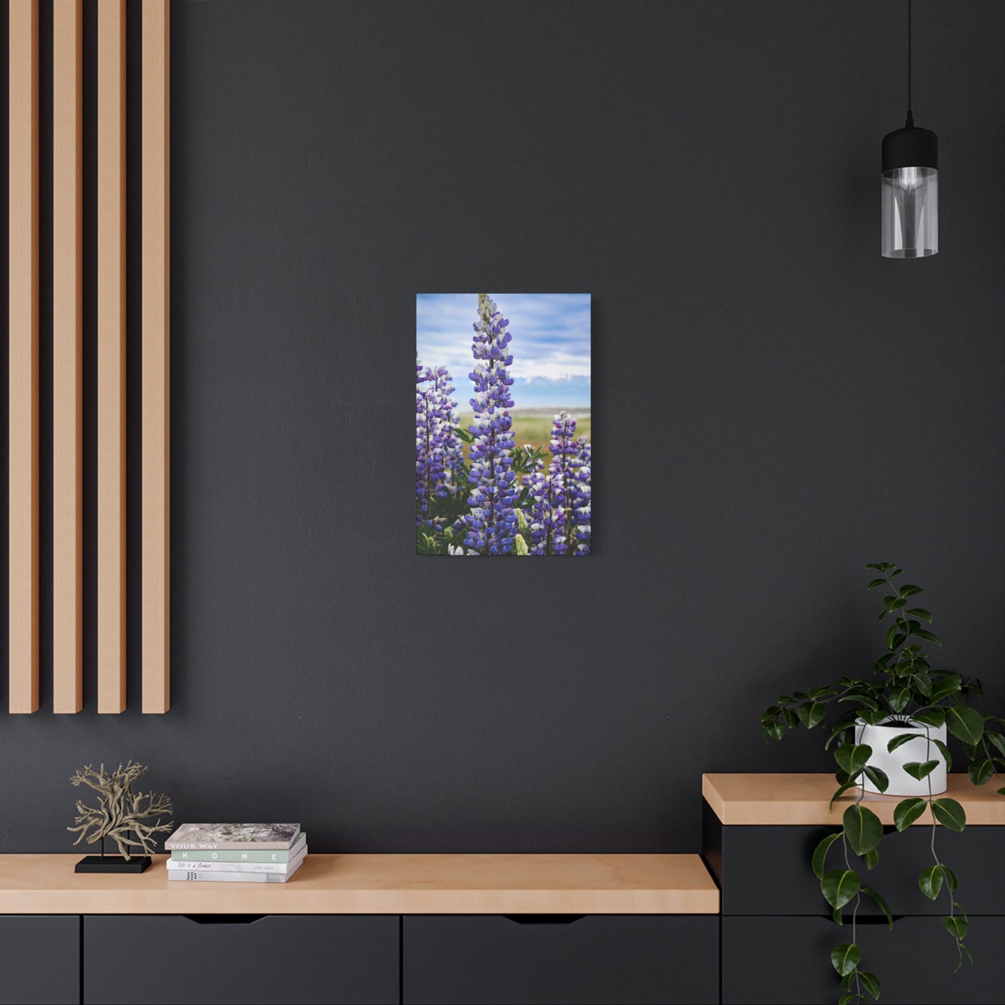 Lupine Field Matte Stretched Canvas