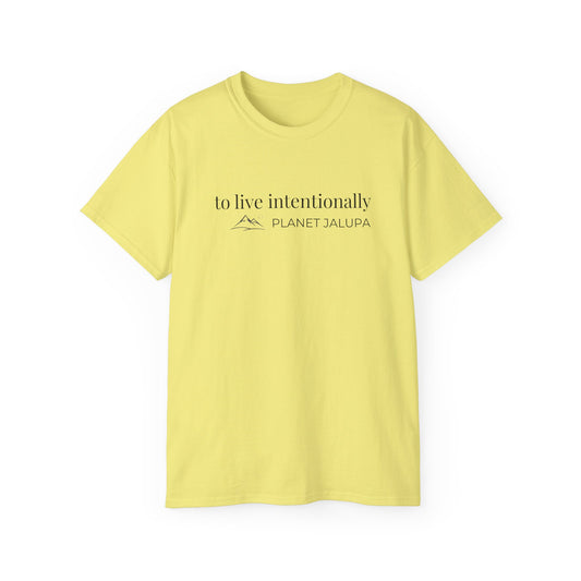 To Live Intentionally ~ Minimal Inspirational T-Shirt