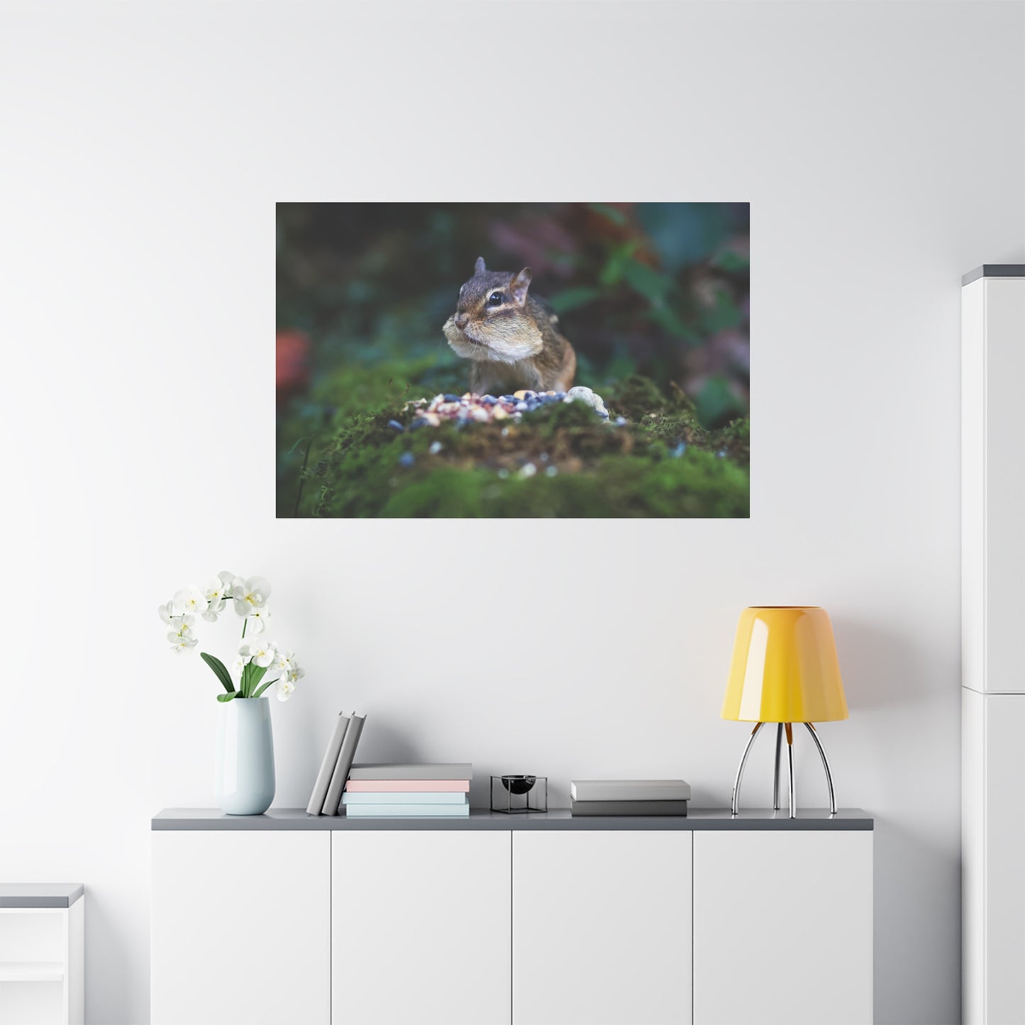 Curious Chipmunk Canvas Print – A Quiet Wildlife Moment
