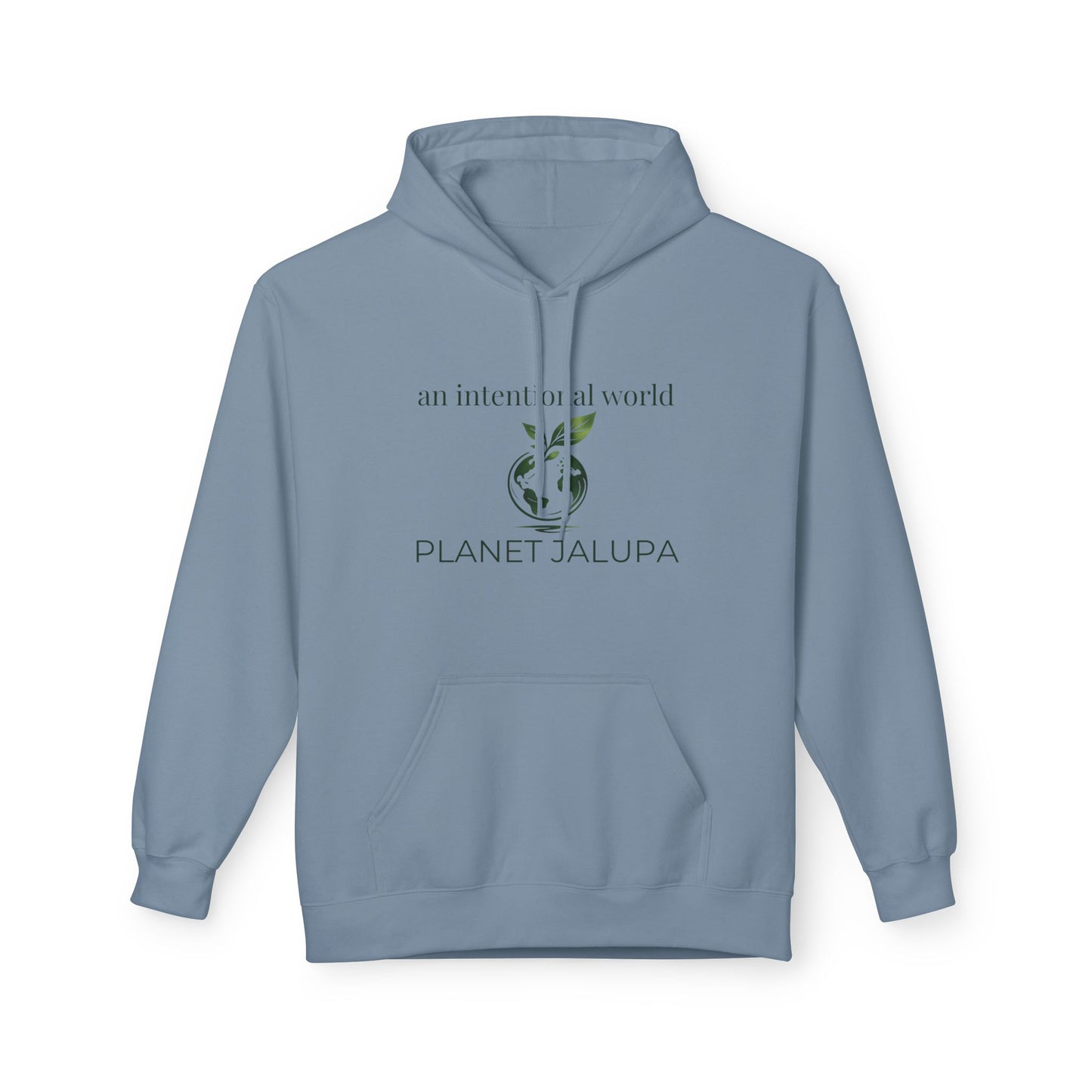 Planet Jalupa Hoodie "an intentional world" Minimal Botanical Graphic
