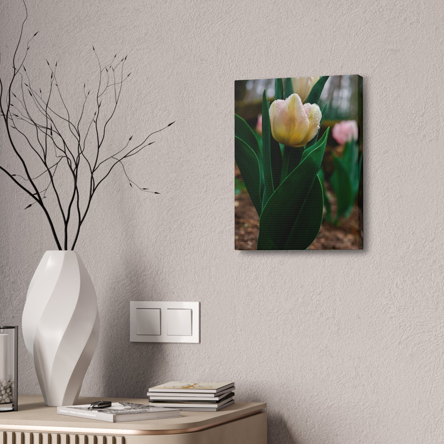 Tulip Blossom Spring Floral on canvas