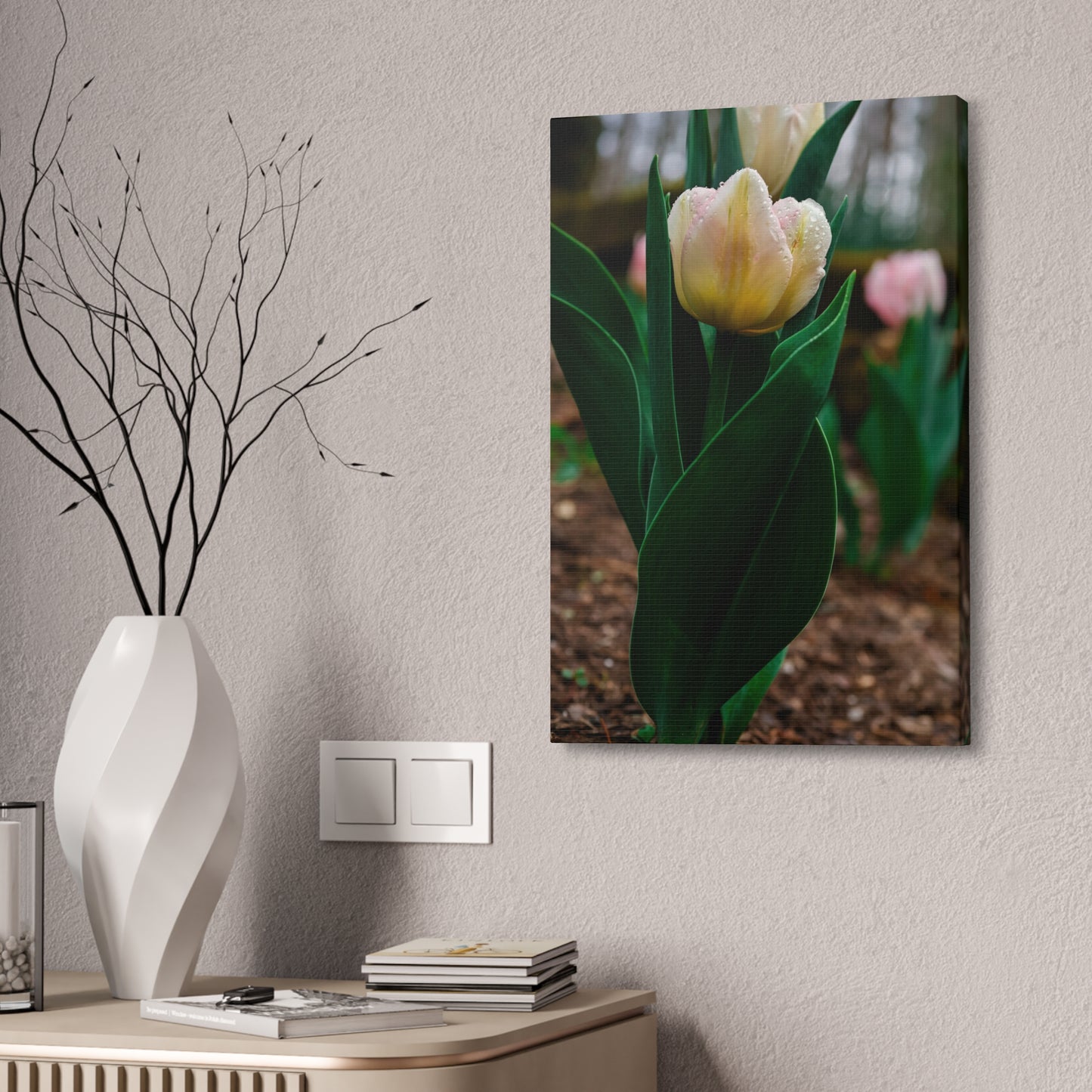 Tulip Blossom Spring Floral on canvas