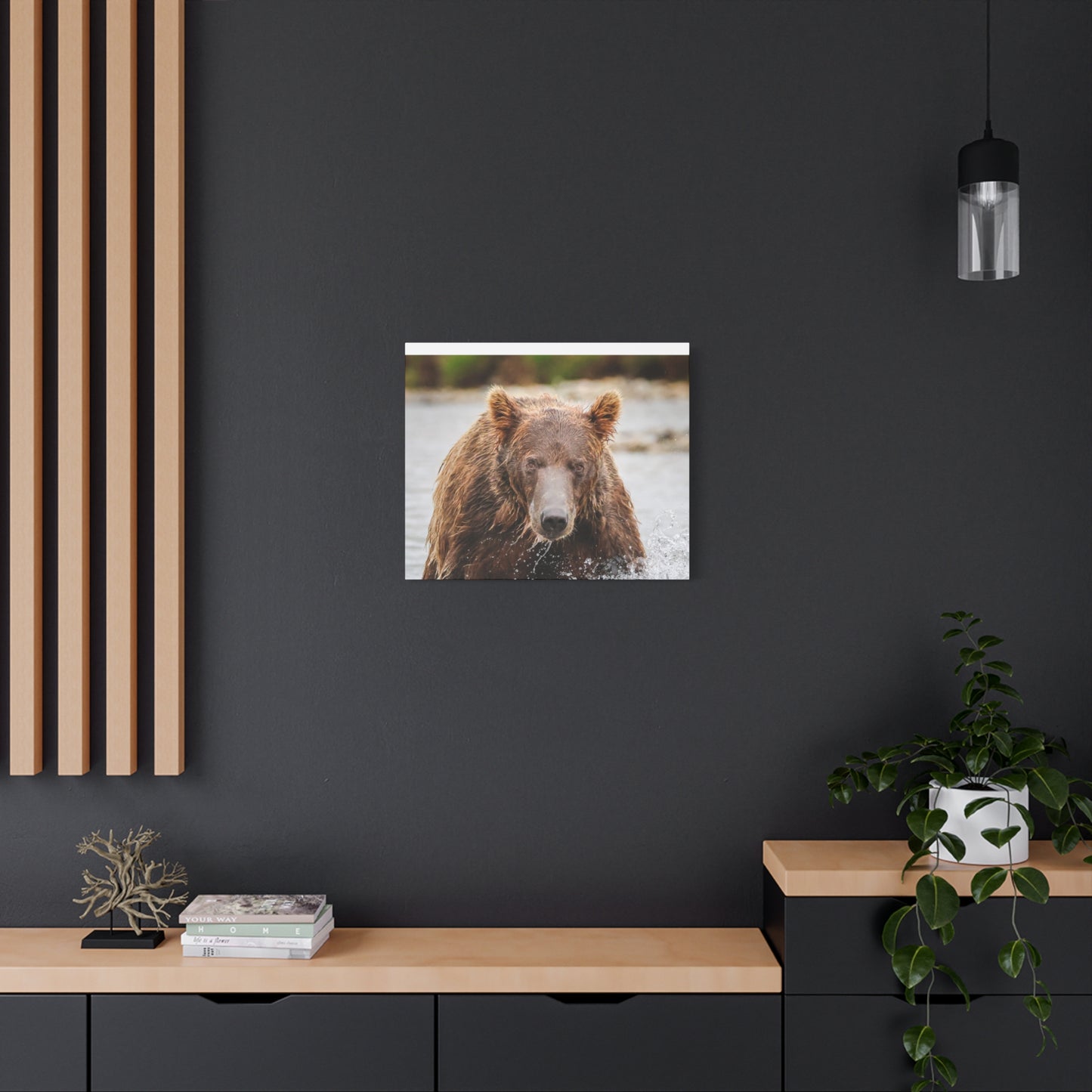 Katmai Brown Bear of Alaska Close-Up Matte Canvas Print ~ Wildlife Wall Art, 1.25" Stretched