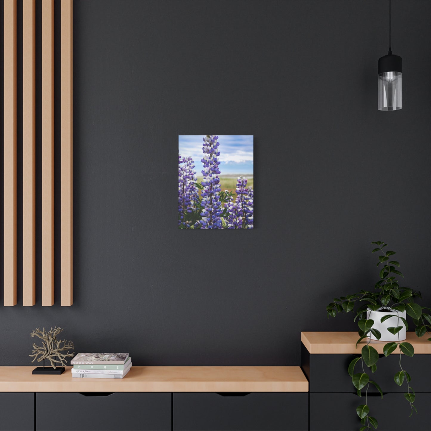 Lupine Field Matte Stretched Canvas