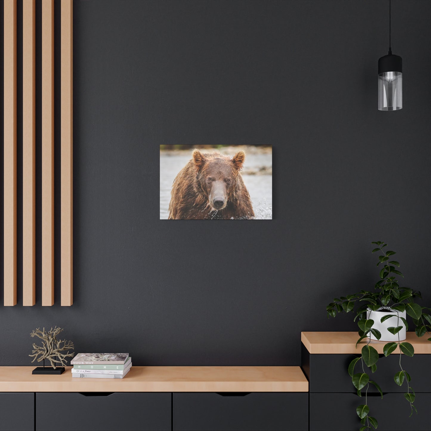 Katmai Brown Bear of Alaska Close-Up Matte Canvas Print ~ Wildlife Wall Art, 1.25" Stretched