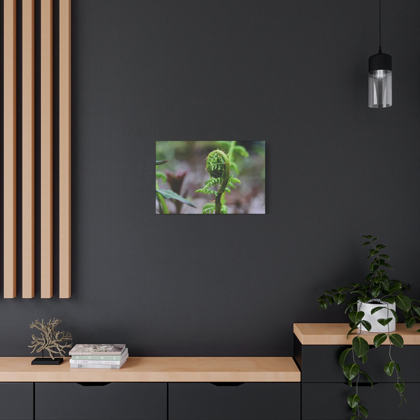 Where the Fern Unfurls ~ Matte Botanical Canvas Print