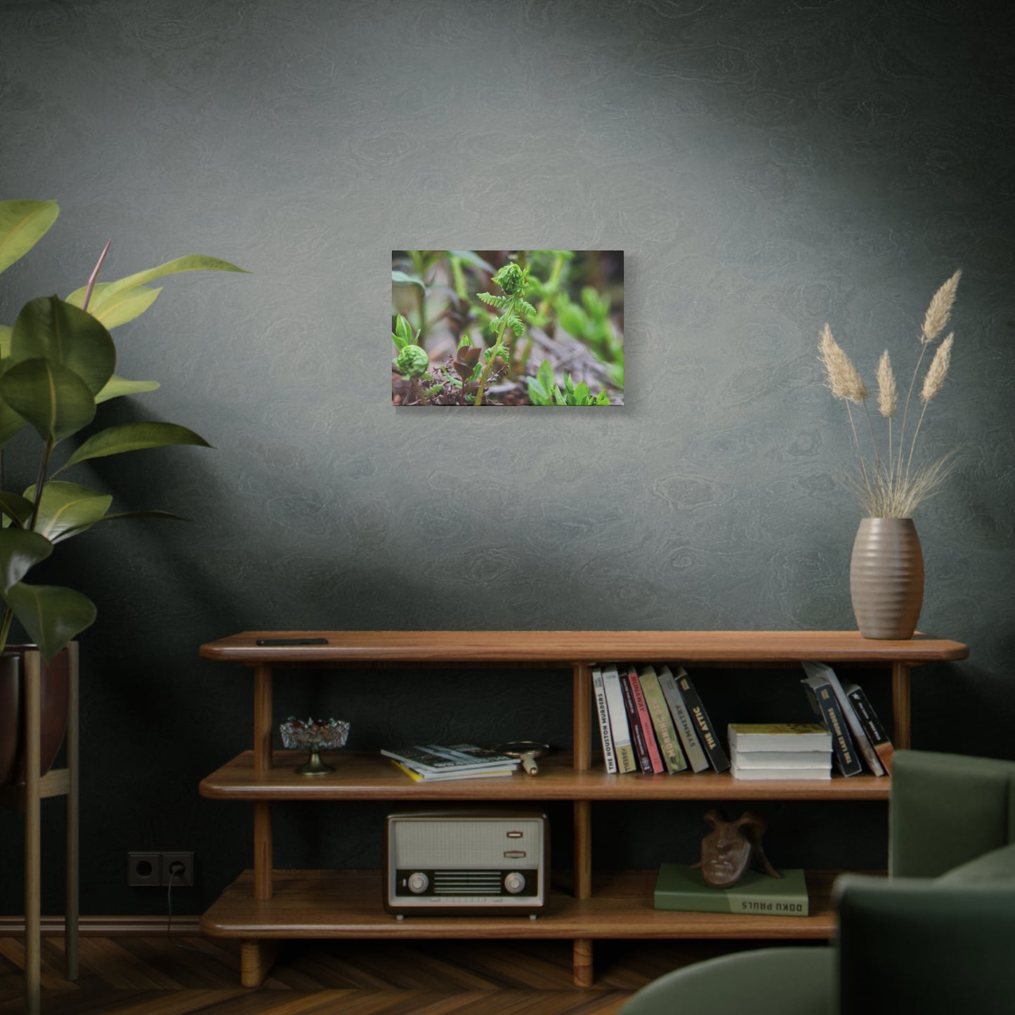 The Unfurling Fern ~ Minimal Botanical Matte Canvas Art