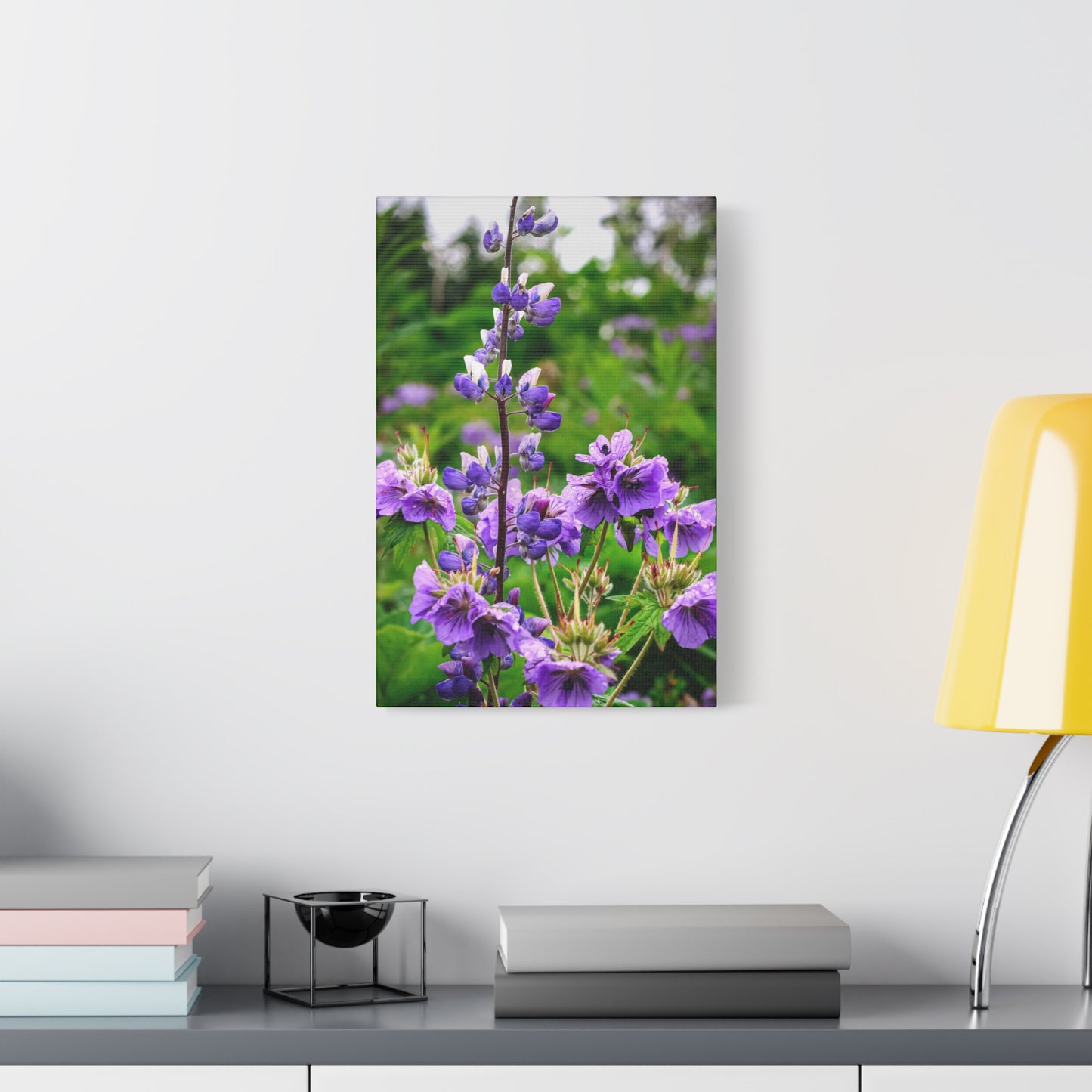 Purple Wildflower Canvas Print – A Quiet Botanical Study