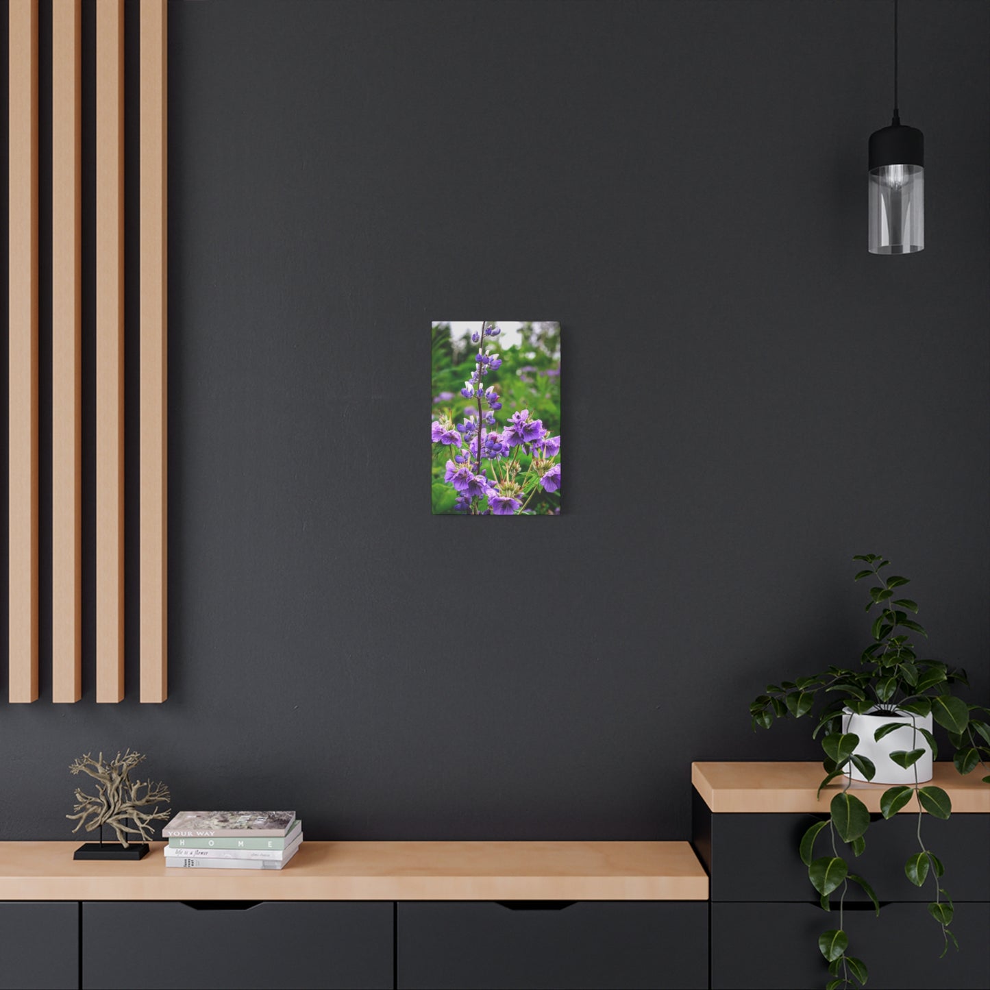Purple Wildflower Canvas Print – A Quiet Botanical Study