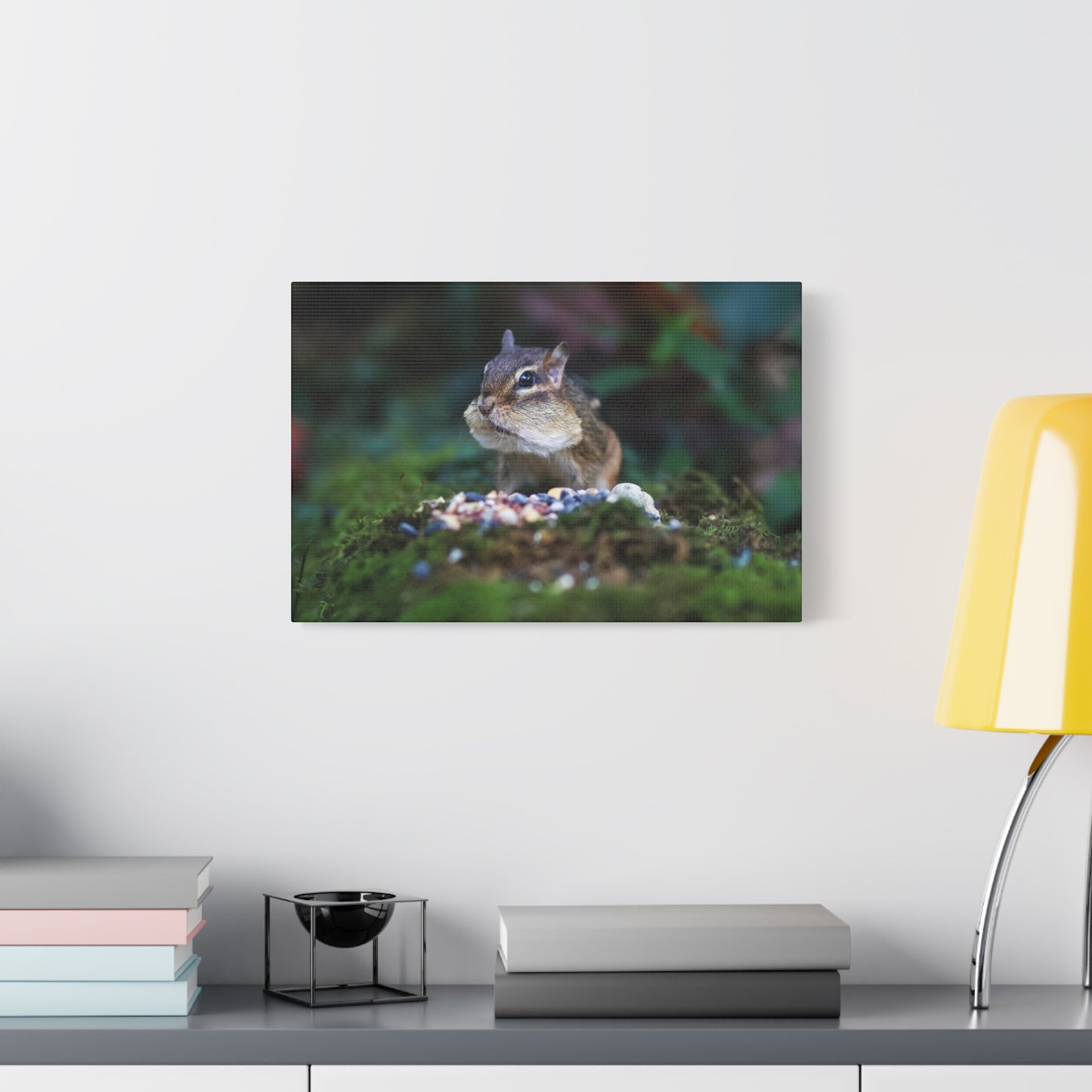 Curious Chipmunk Canvas Print – A Quiet Wildlife Moment