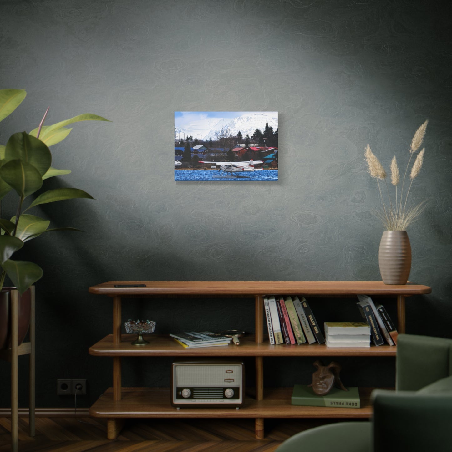 Seaplane Harbor Canvas Print ~ Alaska Mountain Lake Wall Art