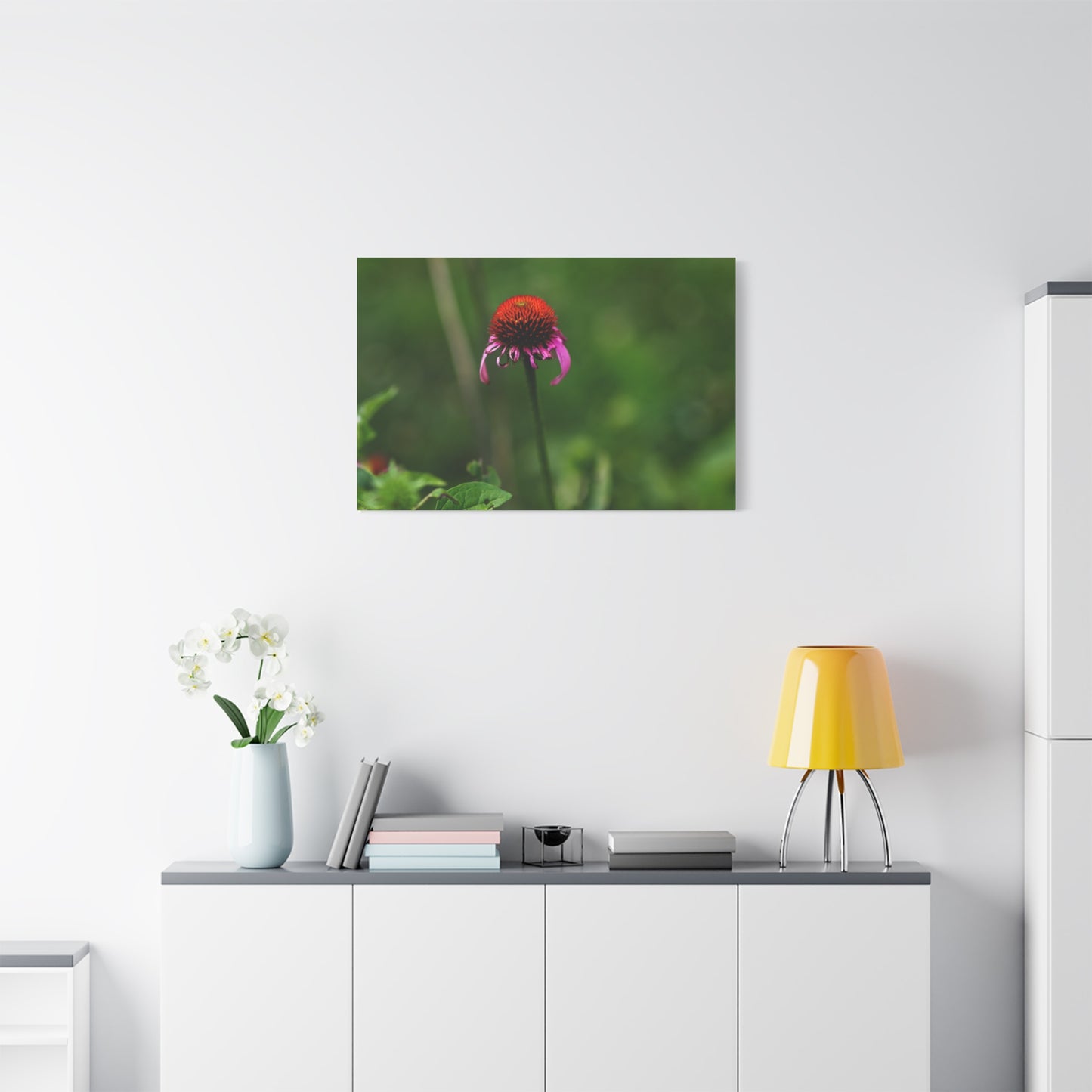 Echinacea Wildflower Canvas Print — Matte Stretched Wall Art