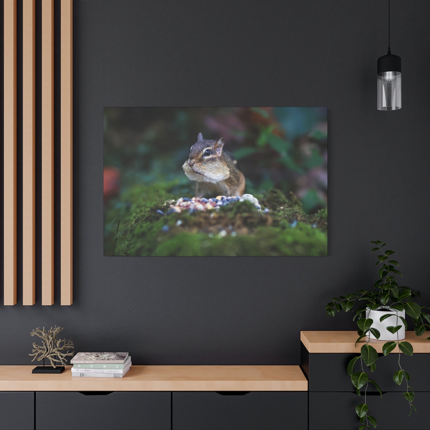 Curious Chipmunk Canvas Print – A Quiet Wildlife Moment