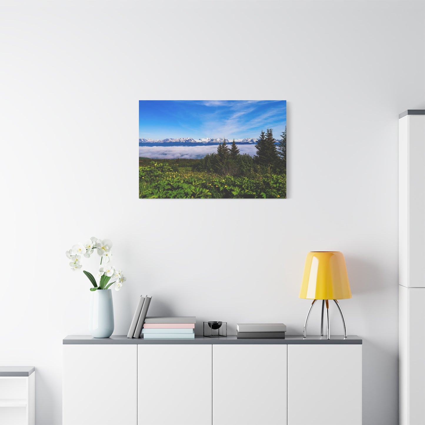 Mountain Meadow Canvas Wall Art ~ Panoramic Alaska Landscape Print
