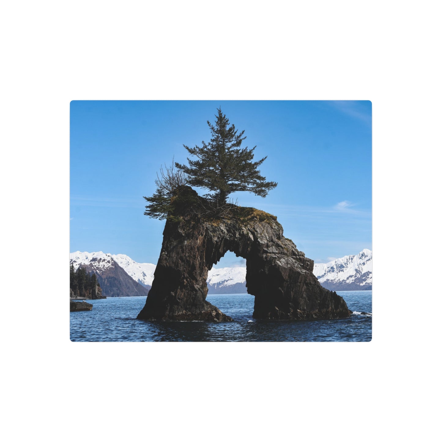 Metal Art Sign ~ Kenia Fjords Arch Rock Landscape Wall Art