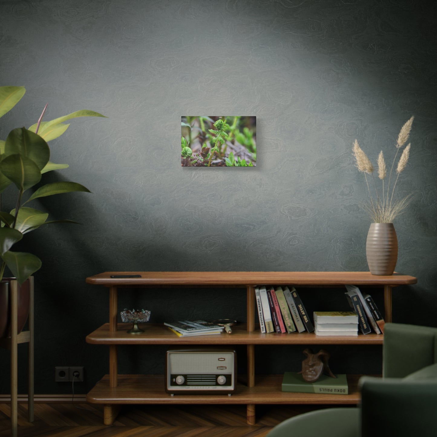 The Unfurling Fern ~ Minimal Botanical Matte Canvas Art