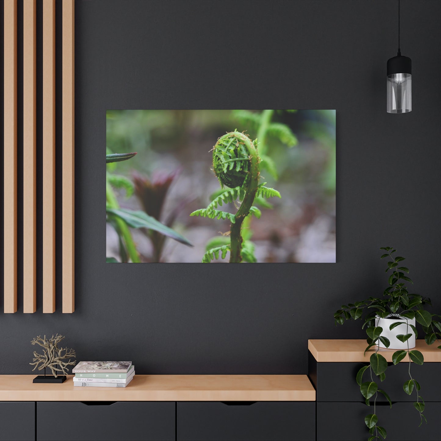 Where the Fern Unfurls ~ Matte Botanical Canvas Print