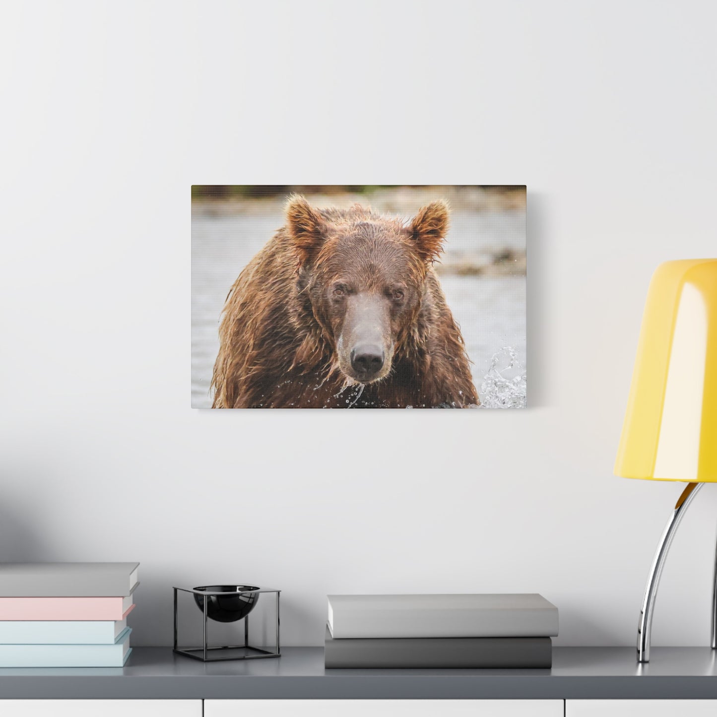Katmai Brown Bear of Alaska Close-Up Matte Canvas Print ~ Wildlife Wall Art, 1.25" Stretched