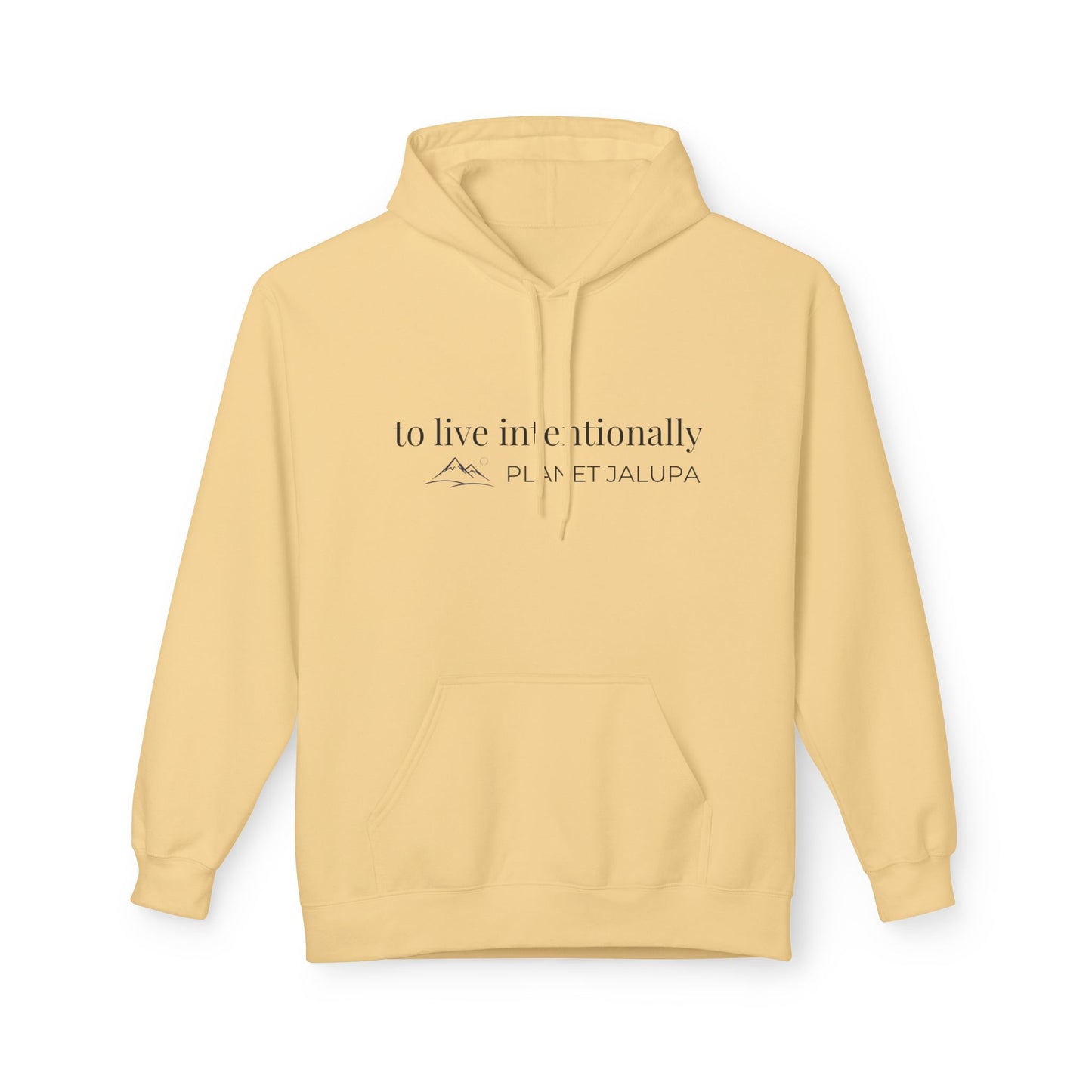 Planet Jalupa Minimalist Hoodie  "To Live Intentionally"