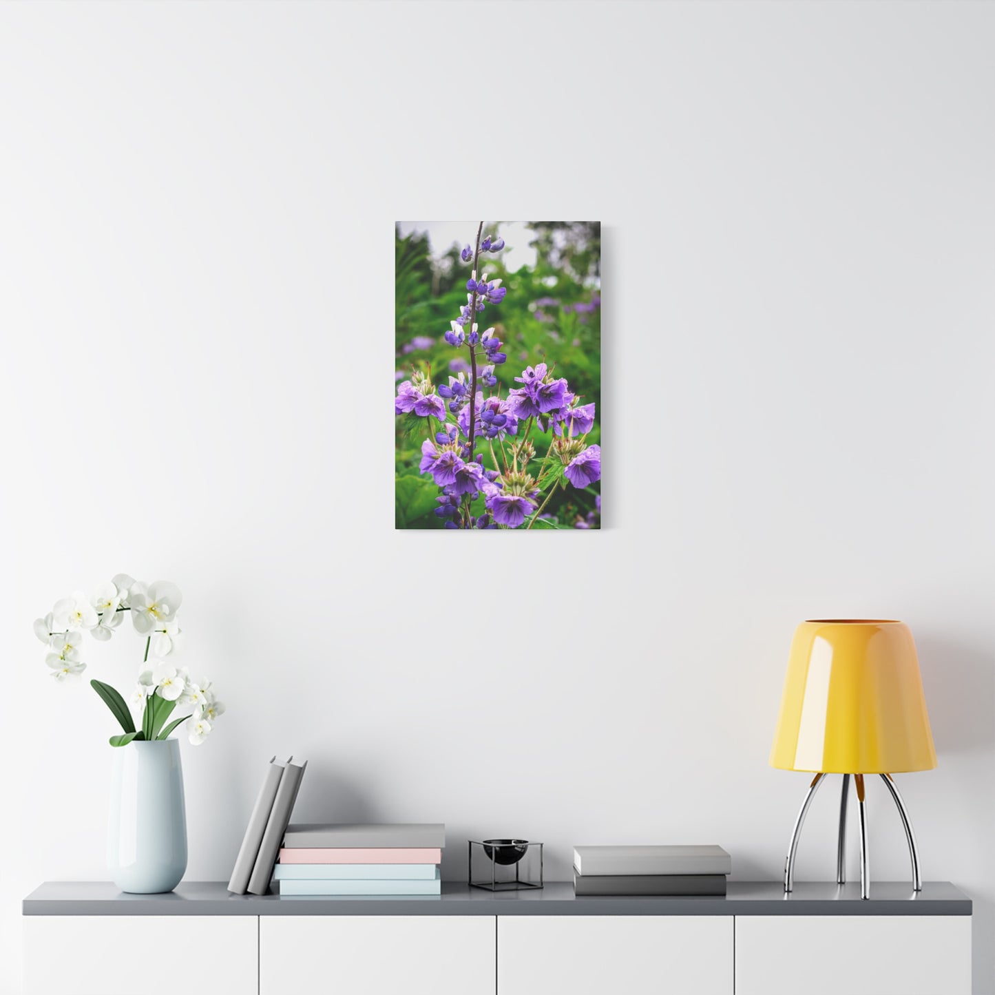 Purple Wildflower Canvas Print – A Quiet Botanical Study