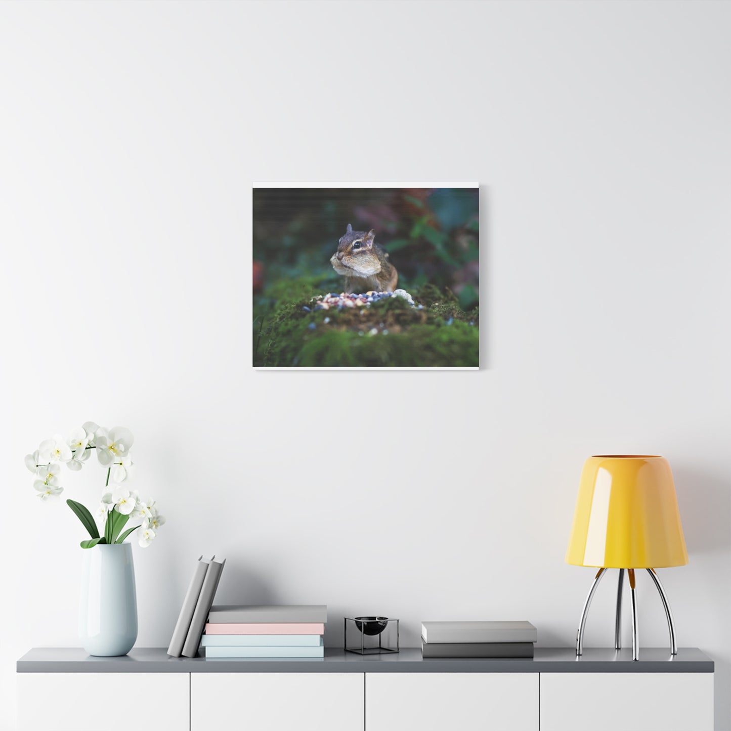 Chipmunk Close-Up Matte Canvas Wall Art ~ Cute Wildlife Photography