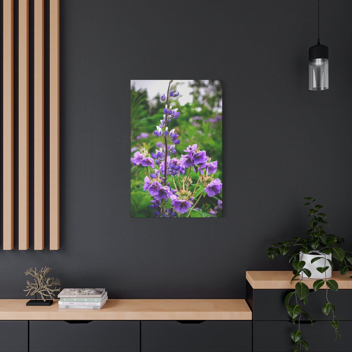 Purple Wildflower Canvas Print – A Quiet Botanical Study