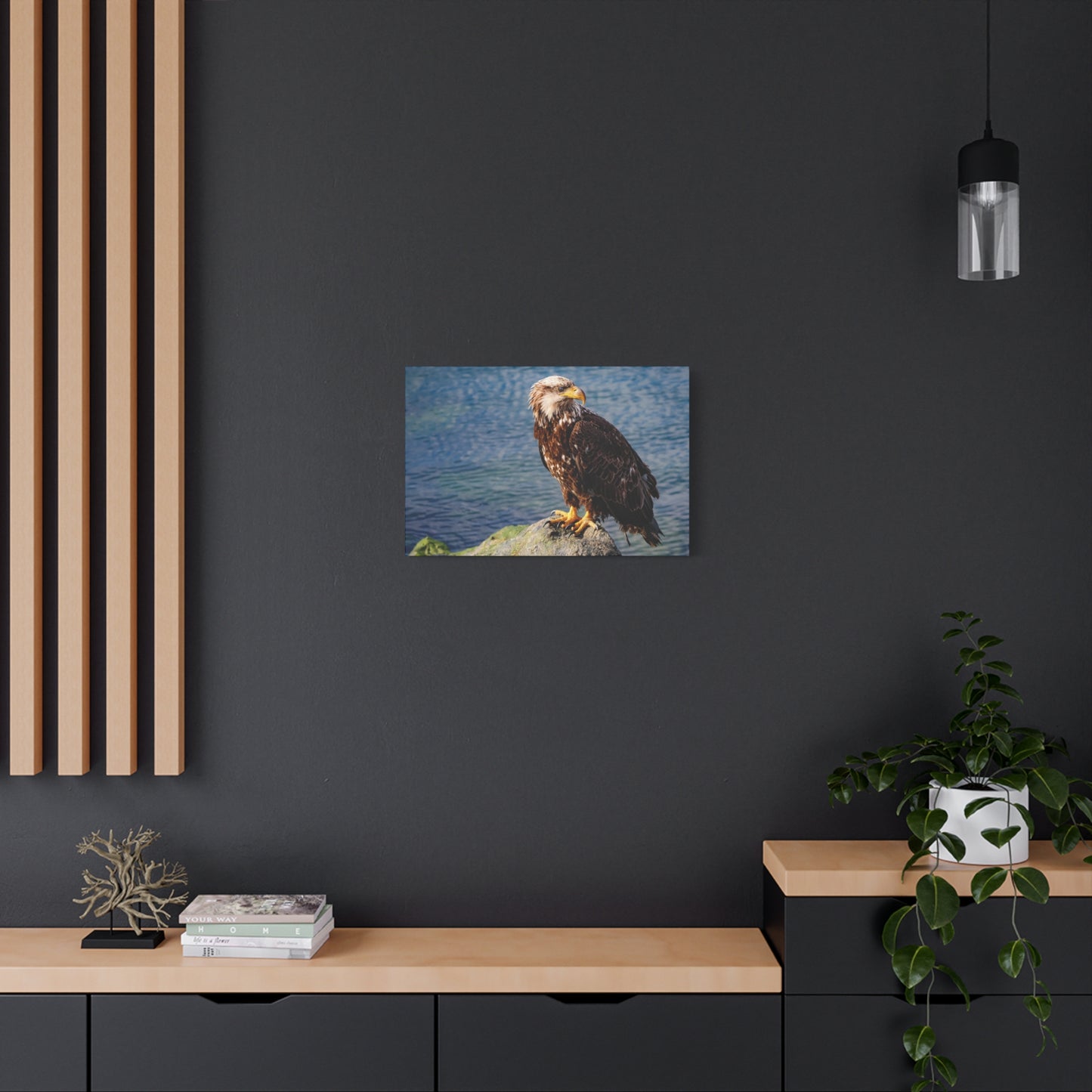 Bald Eagle Wildlife Canvas Print ~ Matte Stretched Wall Art