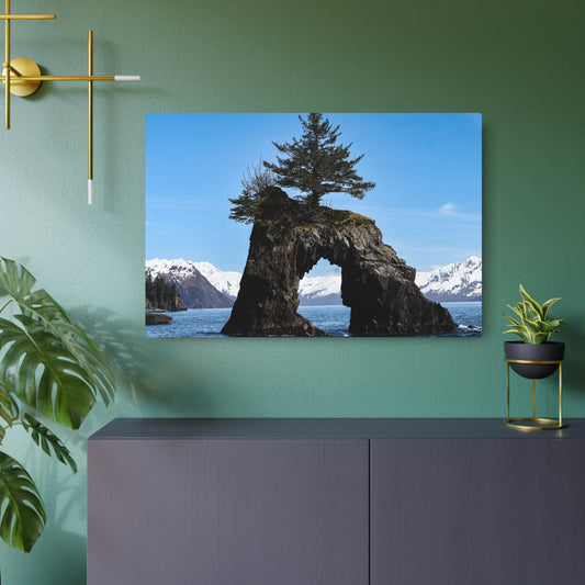 Metal Art Sign ~ Kenia Fjords Arch Rock Landscape Wall Art