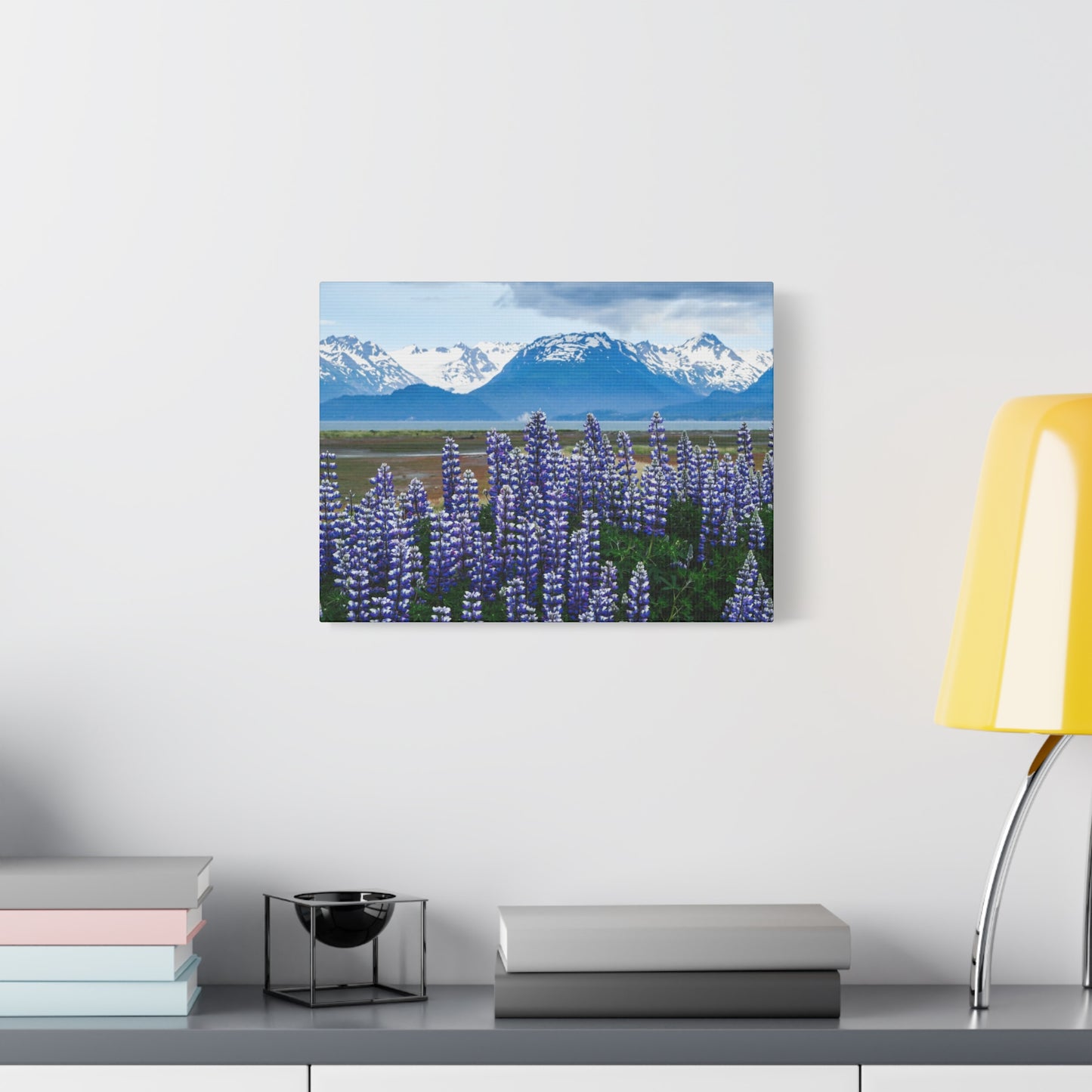 Lupine Coastal Canvas Print — Purple Wildflower Wall Art