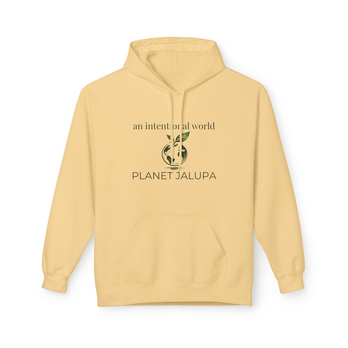 Planet Jalupa Hoodie "an intentional world" Minimal Botanical Graphic